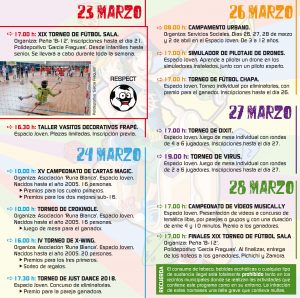 Folleto2 SEMANA DE LA JUVENTUD 2018 MARCHAMALO