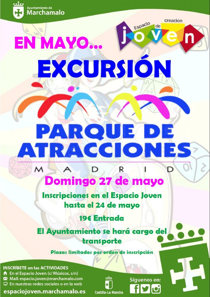 CARTEL EXCURSIÓN PARQUE DE ATRACCIONES DE MADRID