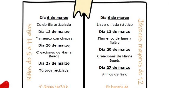 PROGRAMA-CARTEL VIERNES DE TALLERES MARZO 2020