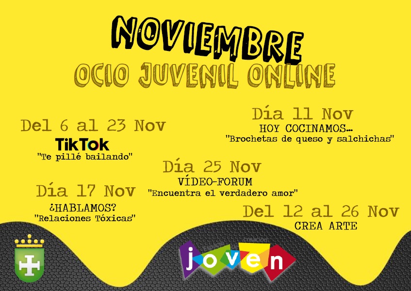 CARTEL NOVIEMBRE ACTIVIDADES ONLINE