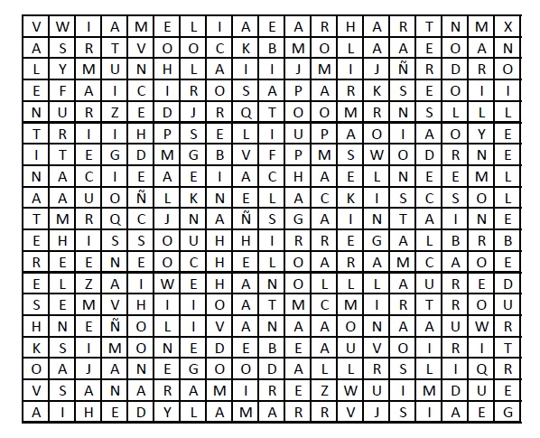 Sopa de Letras Mujeres Brillantes