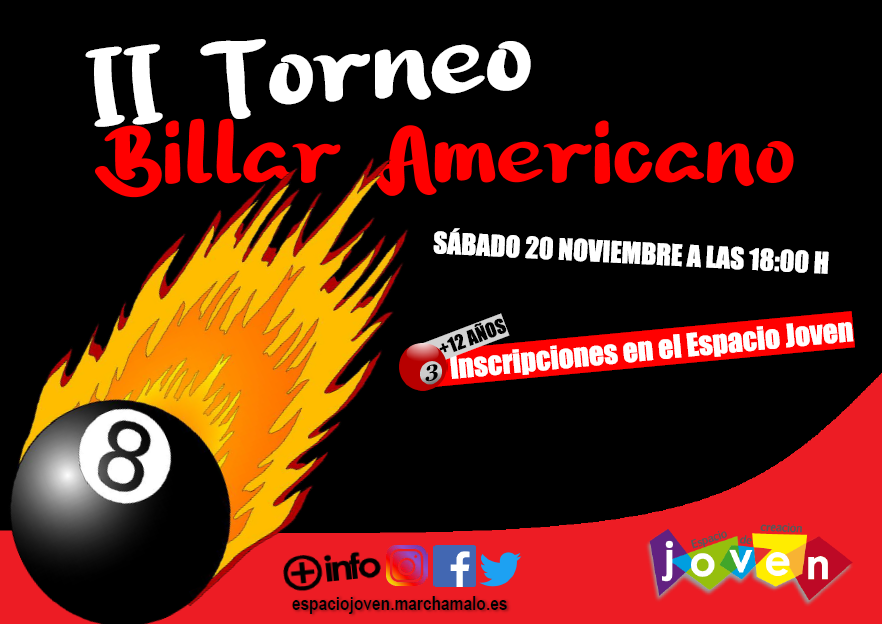 CARTEL II TORNEO BILLAR AMERICANO