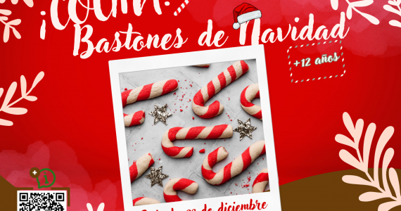 Cartel Cocina Bastones de Navidad