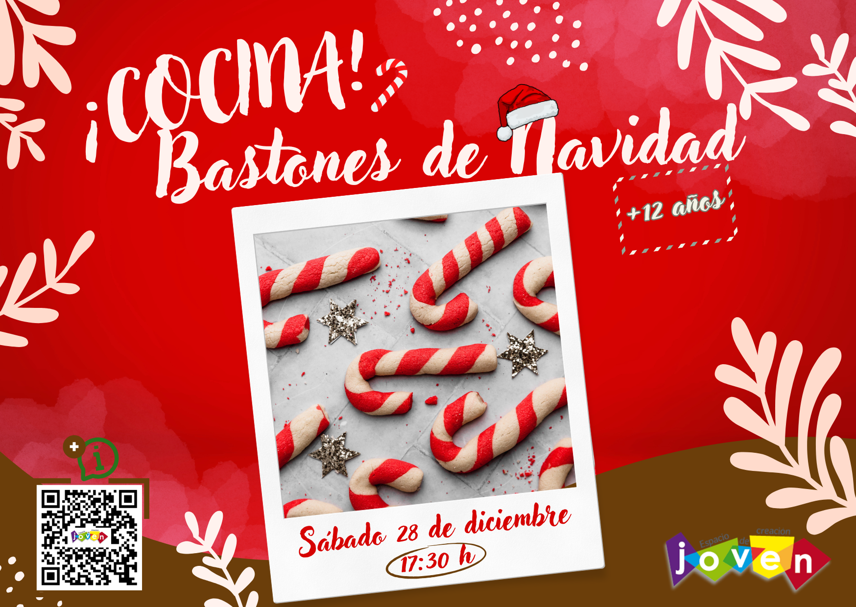 Cartel Cocina Bastones de Navidad