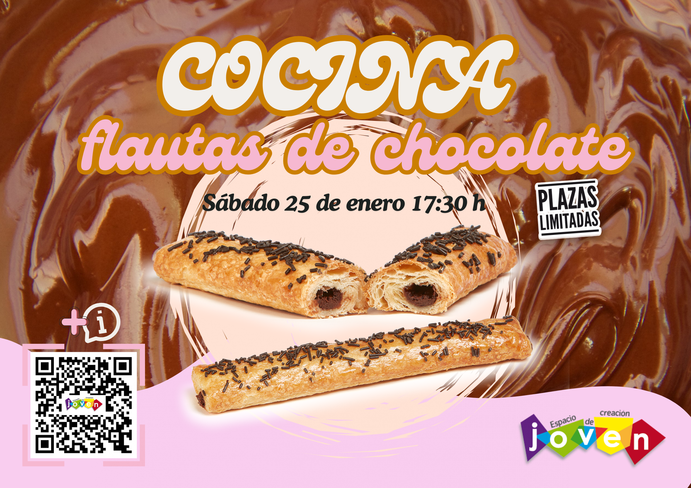 Cartel Cocina Flautas de Chocolate