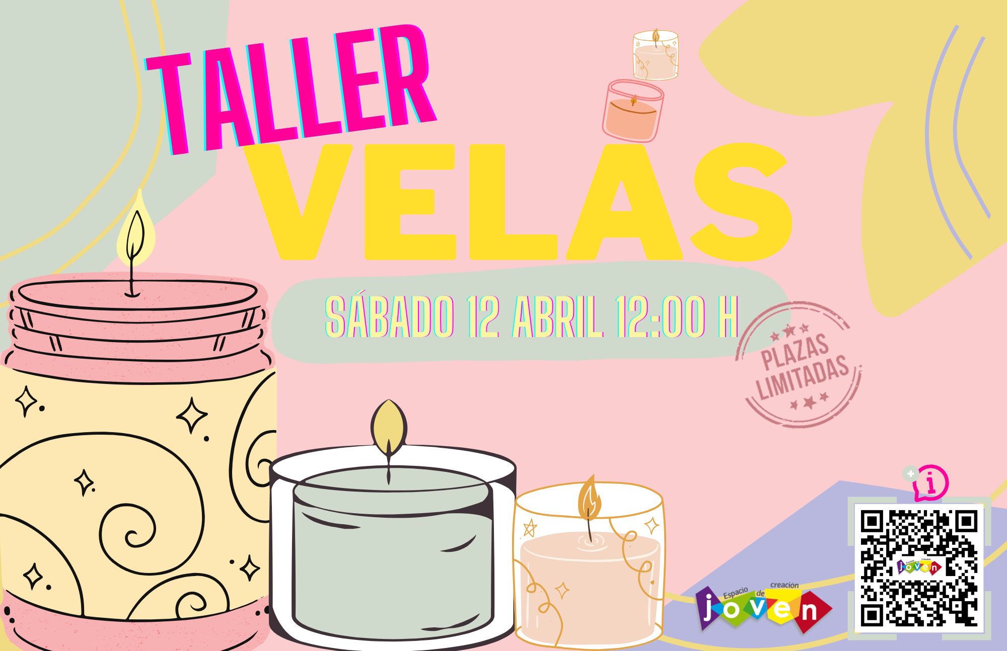 Cartel Taller de Velas Abril