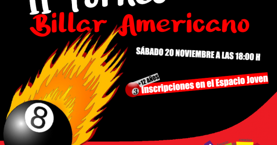CARTEL II TORNEO BILLAR AMERICANO